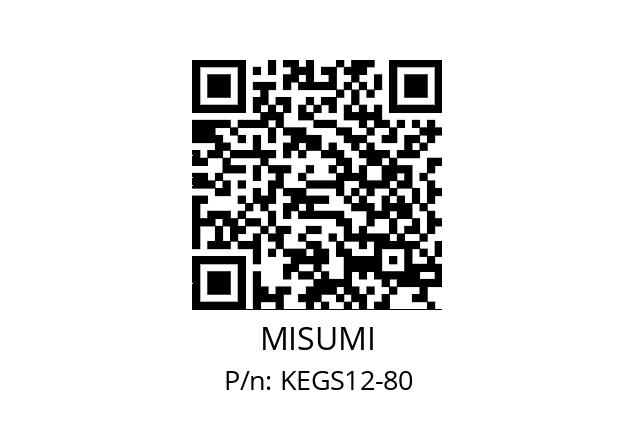   MISUMI KEGS12-80