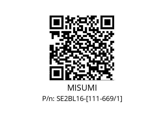   MISUMI SE2BL16-[111-669/1]