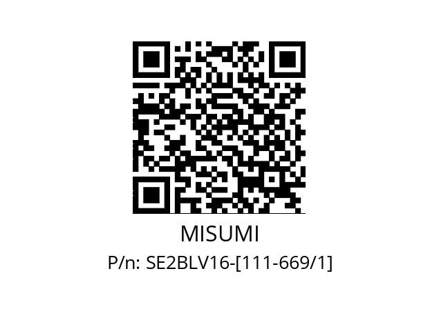   MISUMI SE2BLV16-[111-669/1]