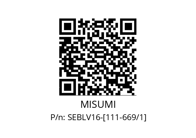   MISUMI SEBLV16-[111-669/1]