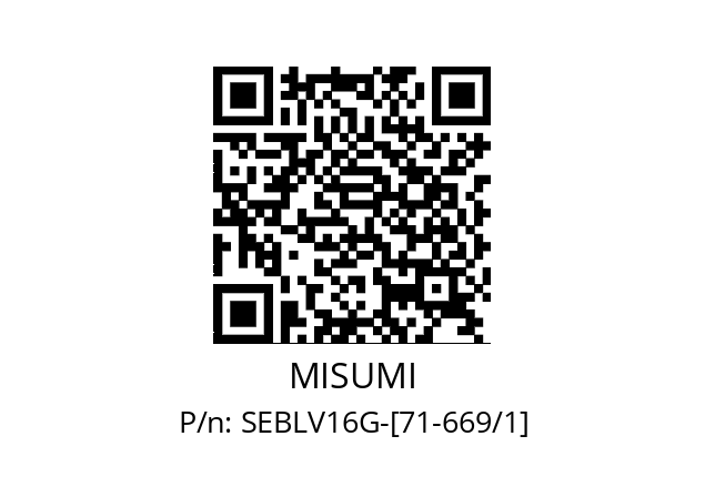   MISUMI SEBLV16G-[71-669/1]