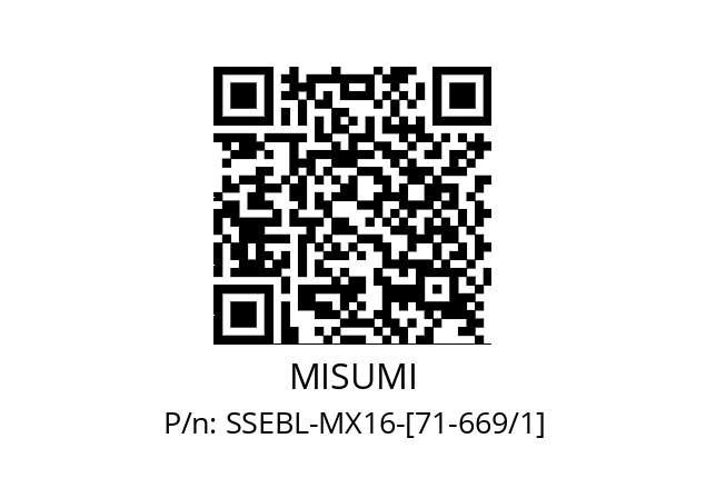   MISUMI SSEBL-MX16-[71-669/1]