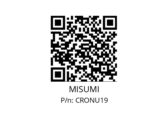   MISUMI CRONU19