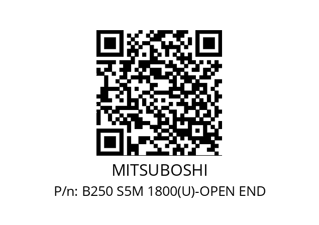   MITSUBOSHI B250 S5M 1800(U)-OPEN END