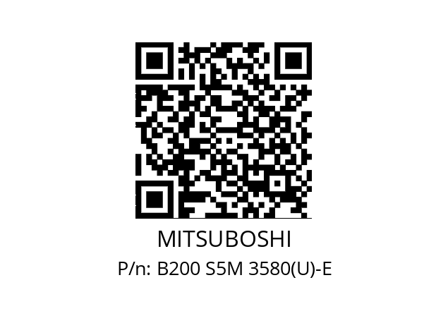   MITSUBOSHI B200 S5M 3580(U)-E