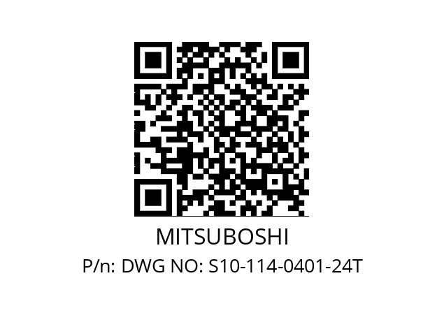   MITSUBOSHI DWG NO: S10-114-0401-24T