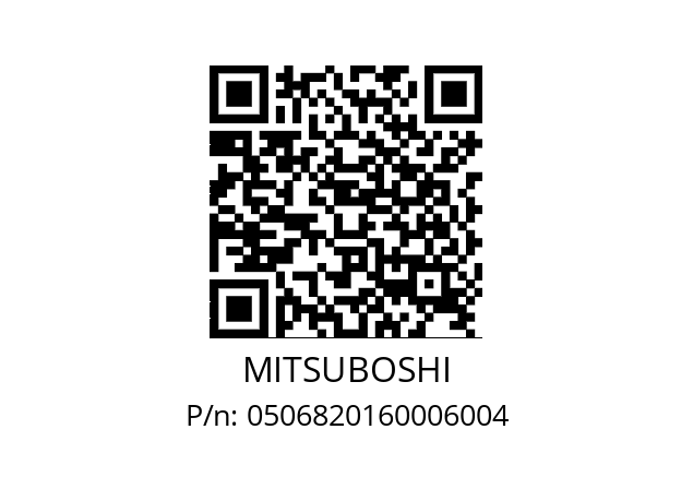   MITSUBOSHI 0506820160006004