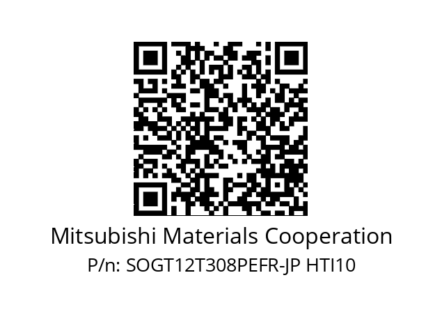   Mitsubishi Materials Cooperation SOGT12T308PEFR-JP HTI10