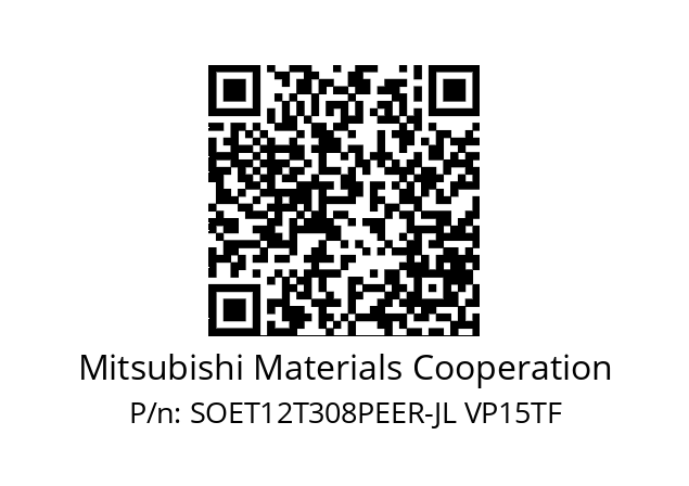   Mitsubishi Materials Cooperation SOET12T308PEER-JL VP15TF