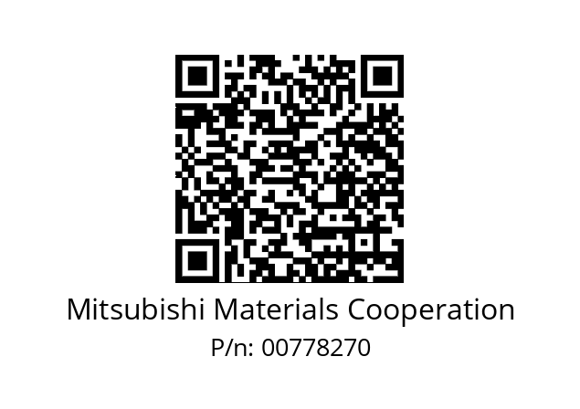   Mitsubishi Materials Cooperation 00778270