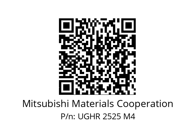   Mitsubishi Materials Cooperation UGHR 2525 M4