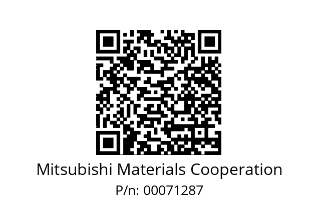   Mitsubishi Materials Cooperation 00071287