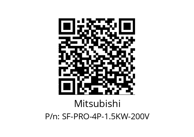   Mitsubishi SF-PRO-4P-1.5KW-200V