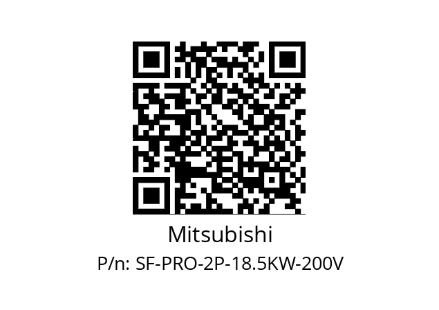   Mitsubishi SF-PRO-2P-18.5KW-200V