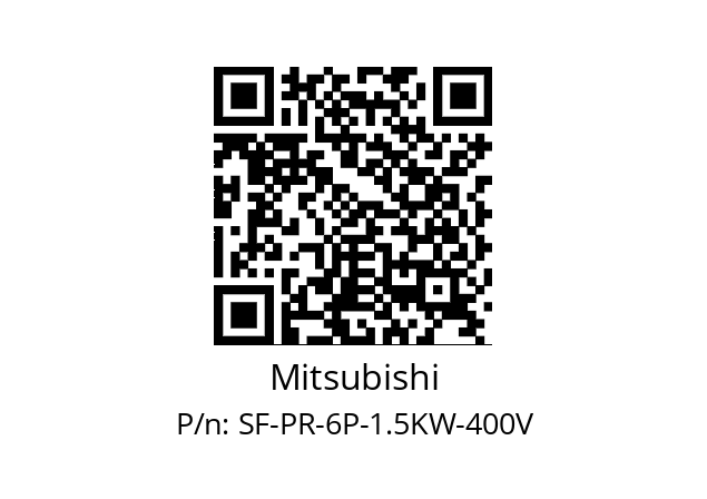   Mitsubishi SF-PR-6P-1.5KW-400V