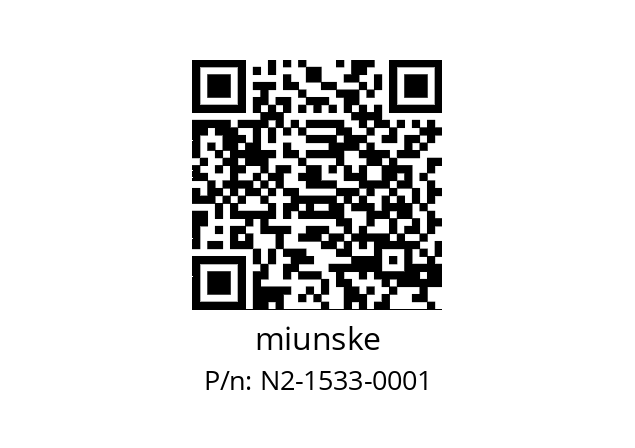   miunske N2-1533-0001