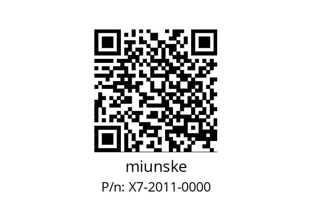   miunske X7-2011-0000