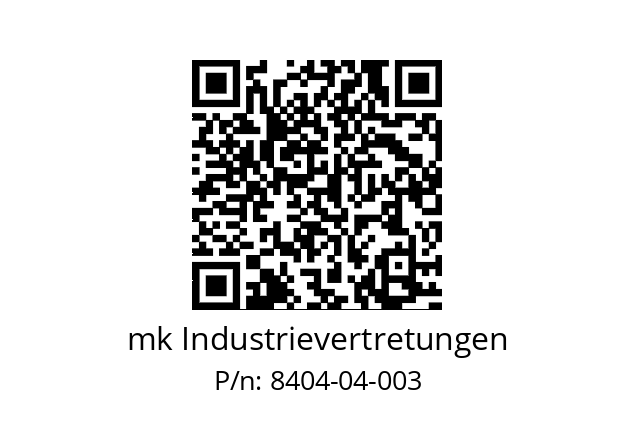   mk Industrievertretungen 8404-04-003