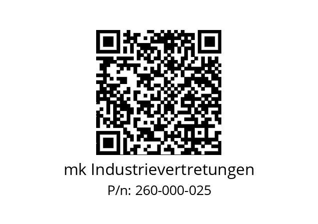   mk Industrievertretungen 260-000-025