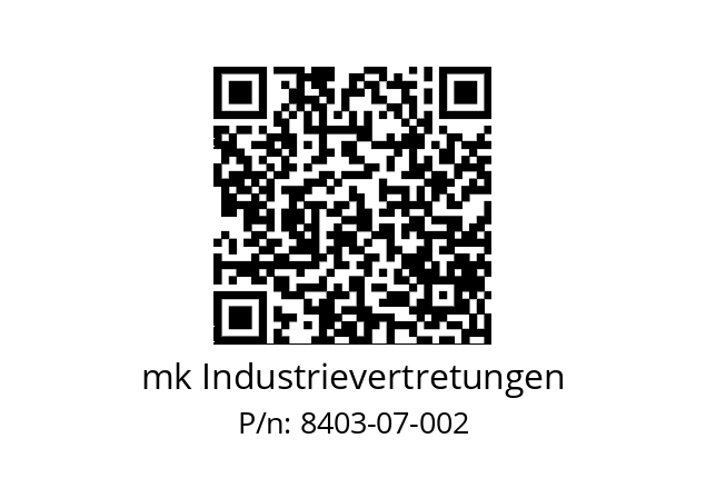   mk Industrievertretungen 8403-07-002