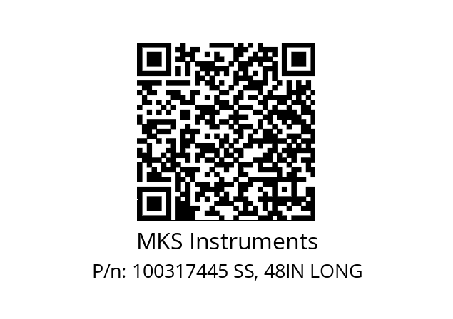   MKS Instruments 100317445 SS, 48IN LONG