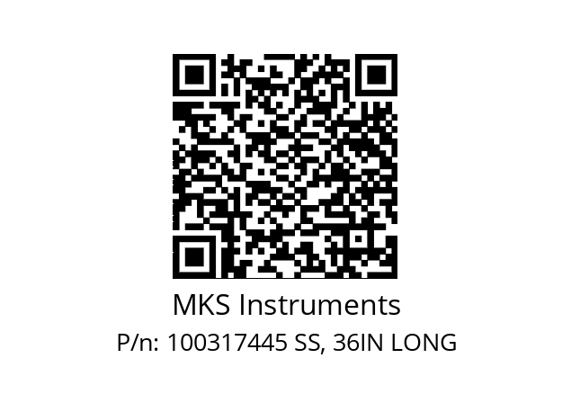   MKS Instruments 100317445 SS, 36IN LONG