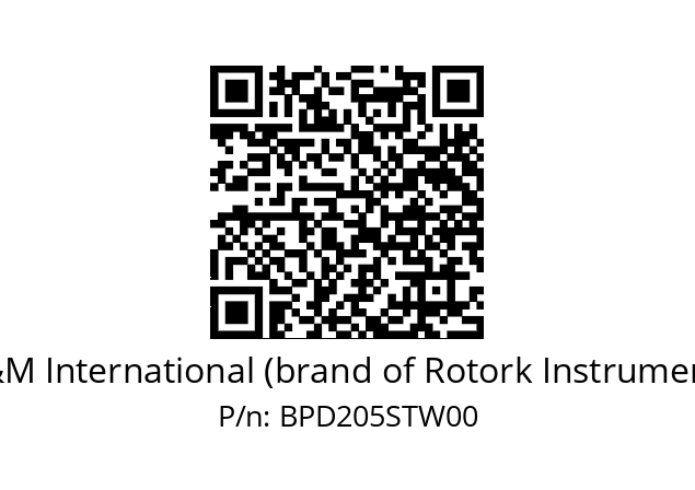   M&M International (brand of Rotork Instruments) BPD205STW00