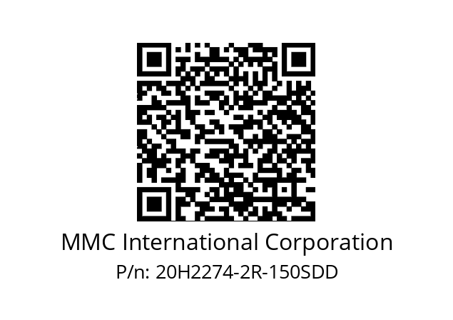   MMC International Corporation 20H2274-2R-150SDD