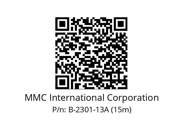   MMC International Corporation B-2301-13A (15m)