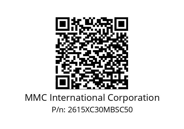   MMC International Corporation 2615XC30MBSC50