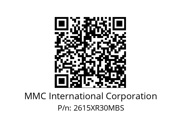   MMC International Corporation 2615XR30MBS