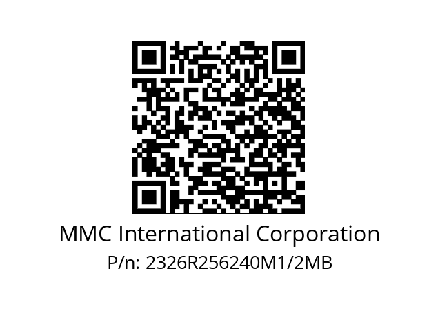   MMC International Corporation 2326R256240M1/2MB