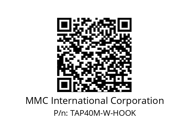   MMC International Corporation TAP40M-W-HOOK