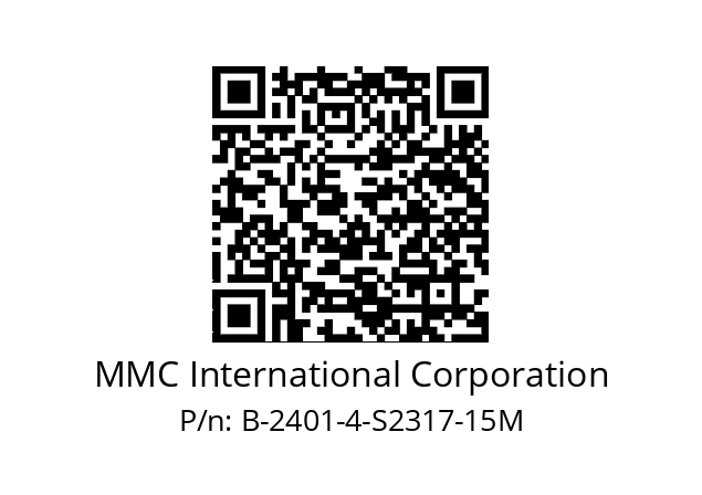   MMC International Corporation B-2401-4-S2317-15M