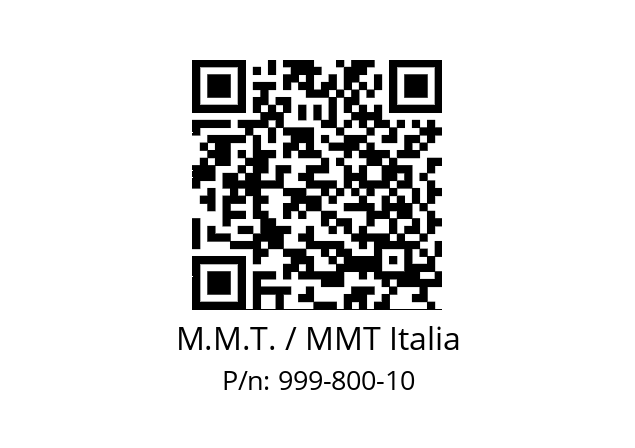   M.M.T. / MMT Italia 999-800-10