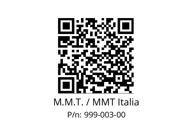   M.M.T. / MMT Italia 999-003-00