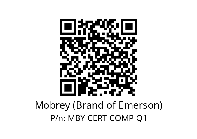   Mobrey (Brand of Emerson) MBY-CERT-COMP-Q1