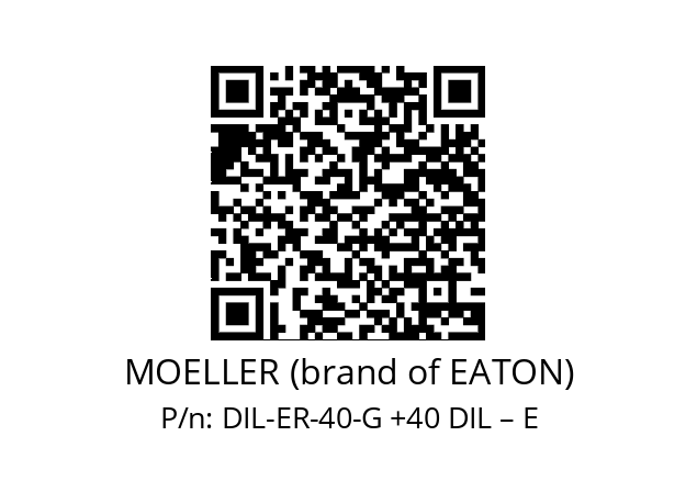   MOELLER (brand of EATON) DIL-ER-40-G +40 DIL – E