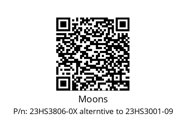   Moons 23HS3806-0X alterntive to 23HS3001-09