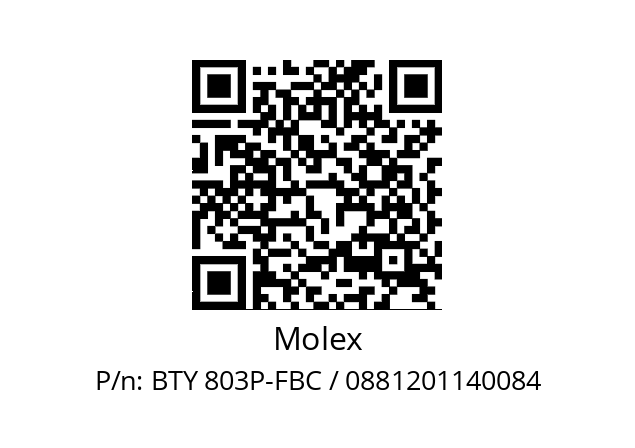   Molex BTY 803P-FBC / 0881201140084