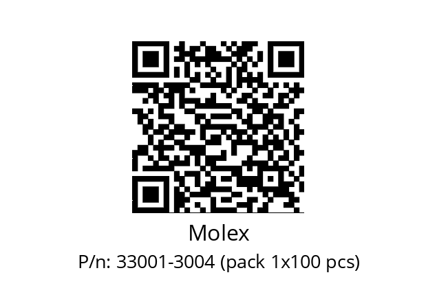   Molex 33001-3004 (pack 1x100 pcs)