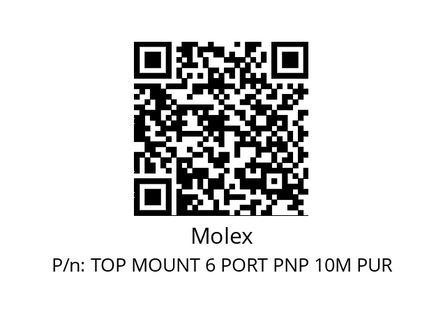   Molex TOP MOUNT 6 PORT PNP 10M PUR