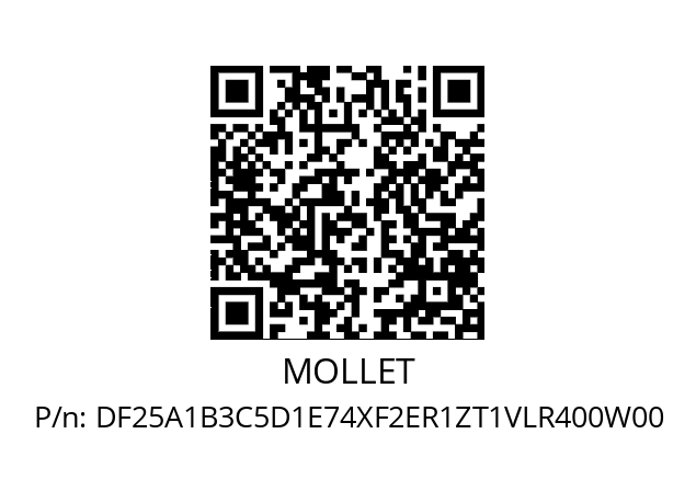   MOLLET DF25A1B3C5D1E74XF2ER1ZT1VLR400W00