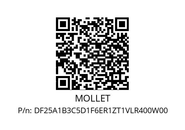   MOLLET DF25A1B3C5D1F6ER1ZT1VLR400W00