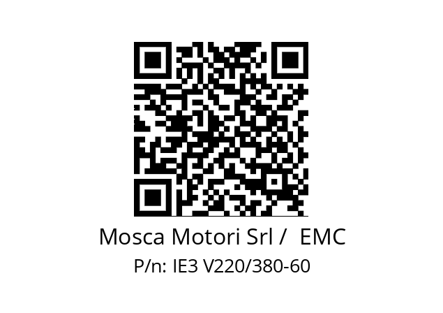   Mosca Motori Srl /  EMC IE3 V220/380-60