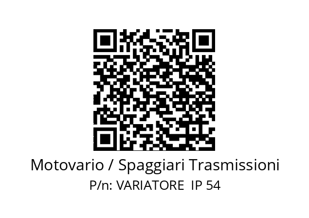   Motovario / Spaggiari Trasmissioni VARIATORE  IP 54