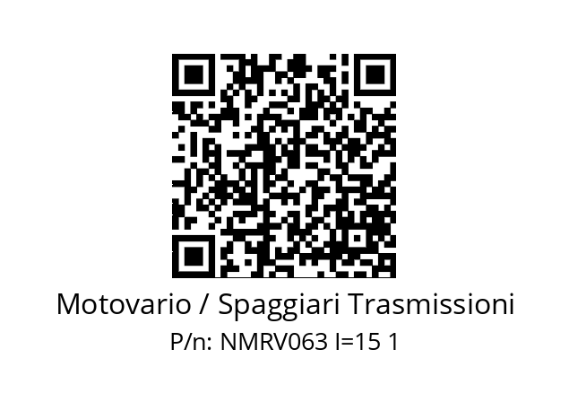   Motovario / Spaggiari Trasmissioni NMRV063 I=15 1