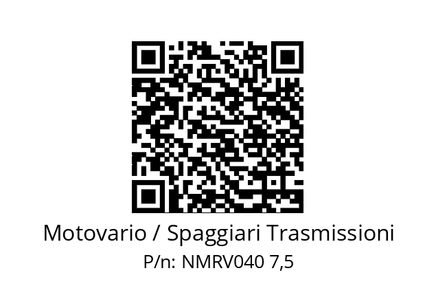   Motovario / Spaggiari Trasmissioni NMRV040 7,5