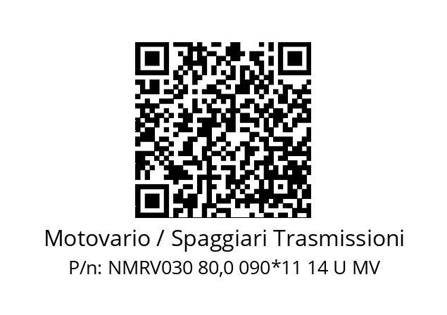   Motovario / Spaggiari Trasmissioni NMRV030 80,0 090*11 14 U MV