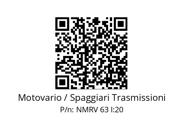   Motovario / Spaggiari Trasmissioni NMRV 63 I:20